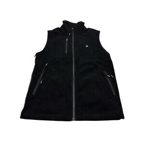 NWT Arris Fleece Full Zip Heating Vest Black Side Zip